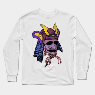 Kabuto Japanese Warrior Helmet Retro Long Sleeve T-Shirt